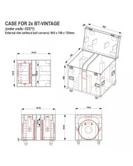 CASE for 2x BT-VINTAGE