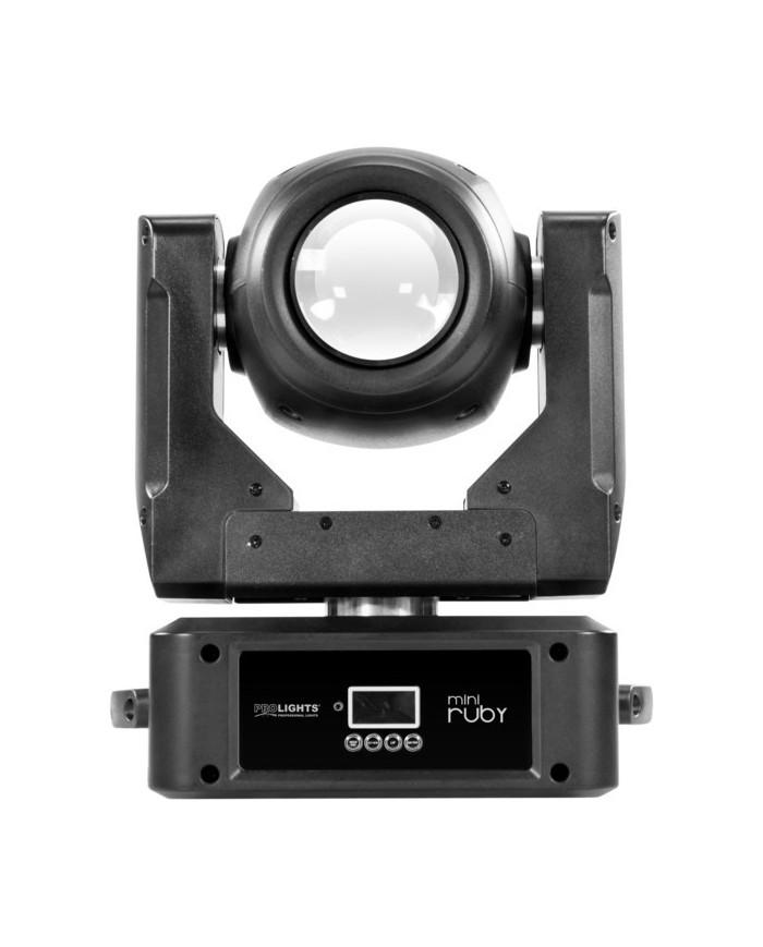 MINIRUBY Testa mobile Beam, Osram HRI 132W, 3.5 gradi, prisma 8f , 1 ruota colori, 7.6kg, 176w