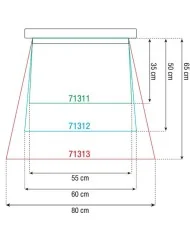 Telo trasparente antipioggia per fari all'aperto