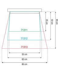Telo trasparente antipioggia per teste mobili all'aperto