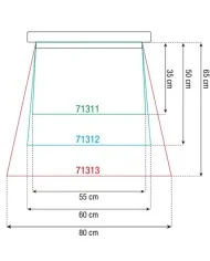 Telo trasparente antipioggia per teste mobili all'aperto