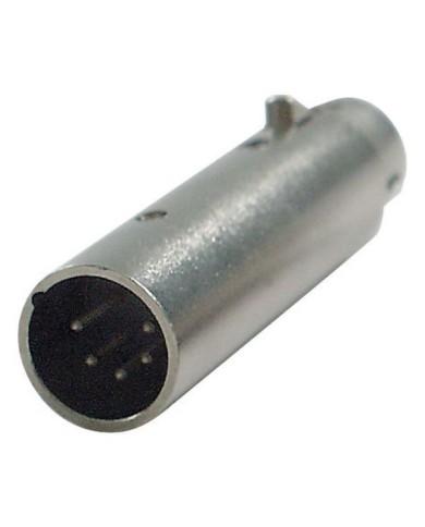Adattatore per connessioni DMX 5P M XLR/3P F XLR Da 5 poli a tre poli Adattatore per connessioni DMX 5P M XLR/3P F XLR Da 5 poli a tre poli