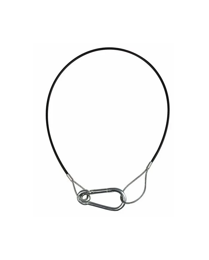 Cavo acciaio di sicurezza in acciaio plastificato nero