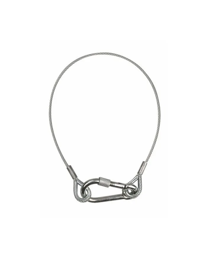 Cavetto di sicurezza in acciaio con moschettone per carichi sospesi