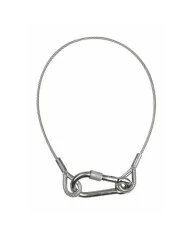 Cavetto di sicurezza in acciaio con moschettone per carichi sospesi