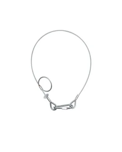 Cavo di sicurezza acciaio moschettone 5 mm,certificato BGV-C1 100 cm 70461