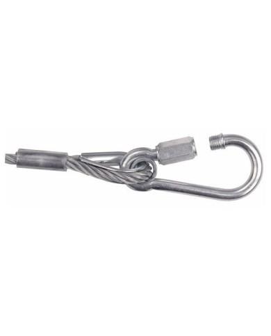 Cavi di sicurezza 6 mm, 1 m, certificato doppio moschettone Cavi di sicurezza 6 mm, 1 m, certificato doppio moschettone