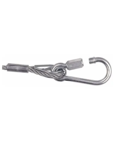 Cavi di sicurezza 6 mm, 1 m, certificato doppio moschettone