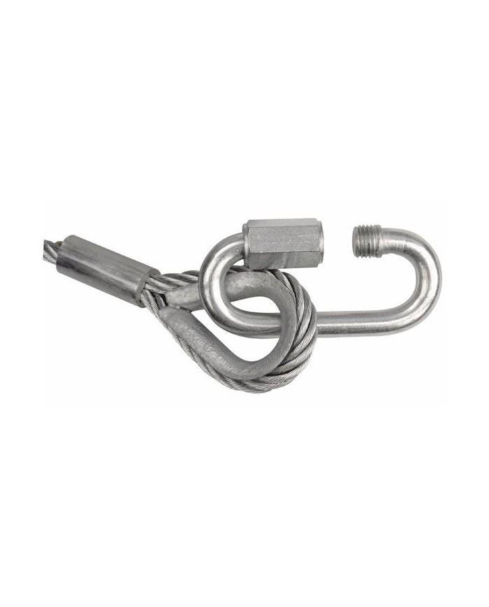 Dispositivo anticaduta in acciaio con moschettone in acciaio