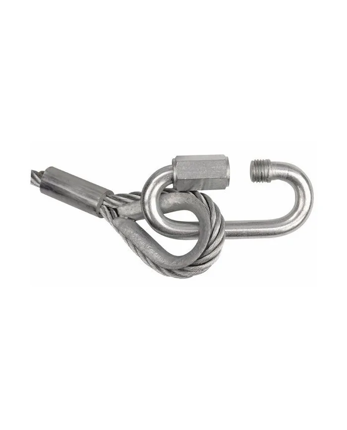 Dispositivo anticaduta in acciaio con moschettone in acciaio