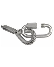 Dispositivo anticaduta in acciaio con moschettone in acciaio