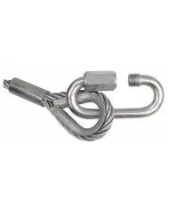 Dispositivo anticaduta in acciaio con moschettone in acciaio