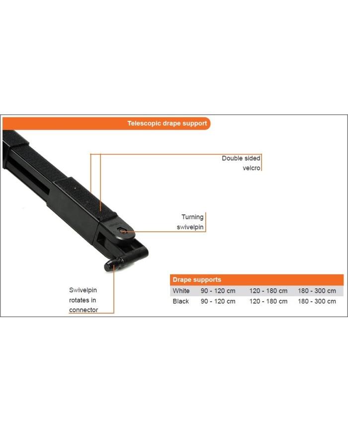 Parete mobile modulare estensibile in altezza o larghezza con telo leggero nero Parete mobile modulare estensibile in altezza o larghezza con telo leggero nero