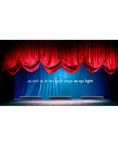 EclCyclorama 100 è un proiettore lineare con ottica soft-edge per applicazioni come CYC o floodlight EclCyclorama 100 è un proiettore lineare con ottica soft-edge per applicazioni come CYC o floodlight