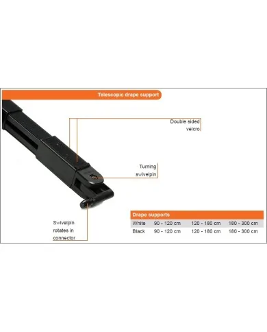 Tenda divisoria estensibili in altezza e in larghezza: facile trasporto