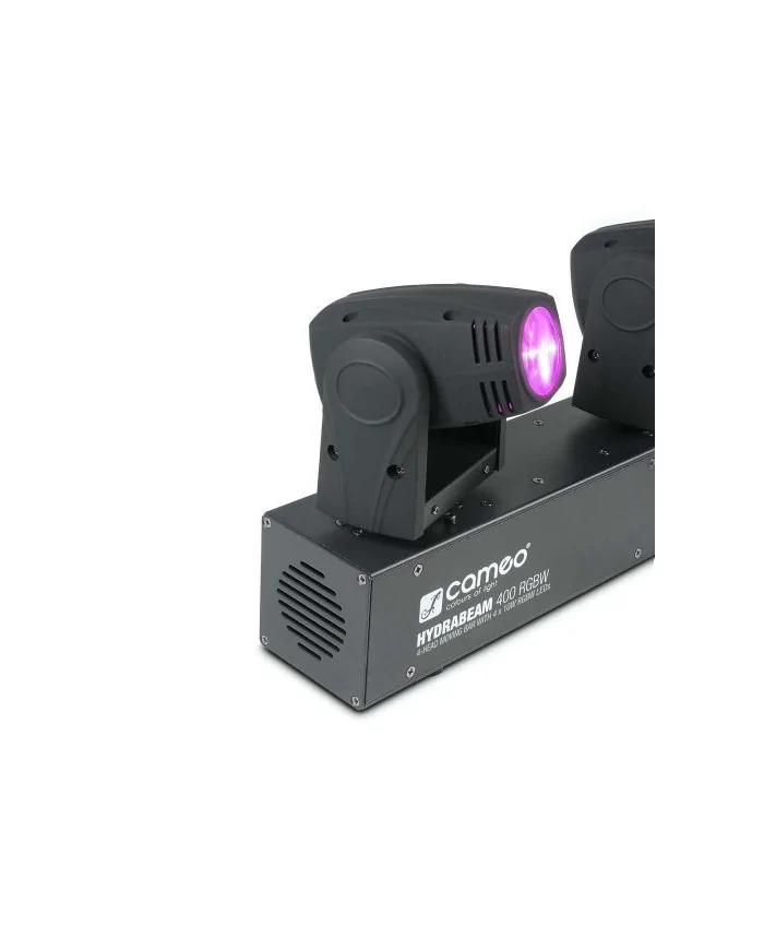 Barra con 4 proiettori a testa mobile ultraveloci: molto spettacolare