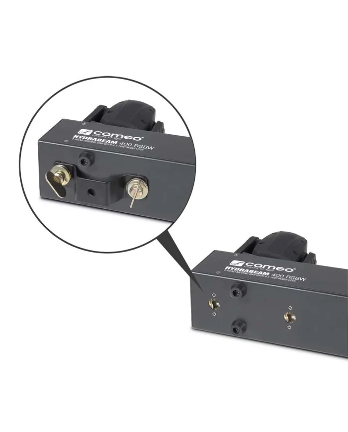 Barra con 4 proiettori a testa mobile ultraveloci: molto spettacolare