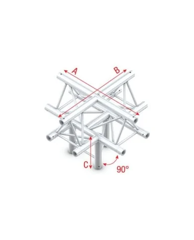 Cross + down 5-way, apex up DT22025
