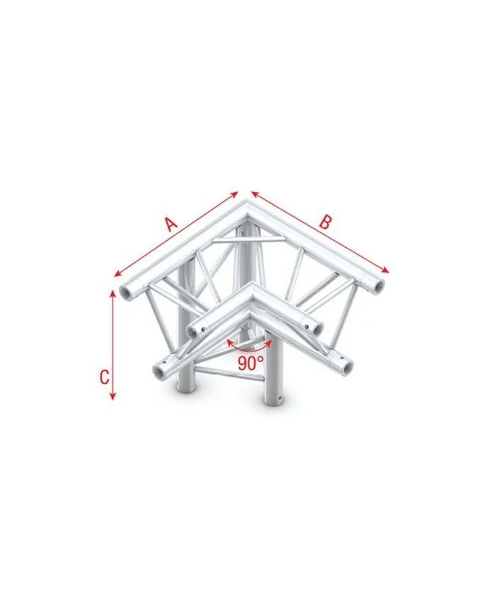Corner 90° down left, apex down GT30013