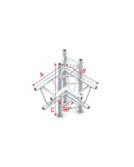 Corner 90° up/down, left GT30015