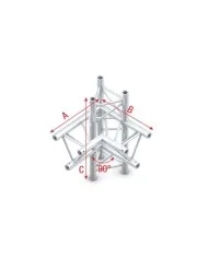 Corner 90° up/down, left GT30015