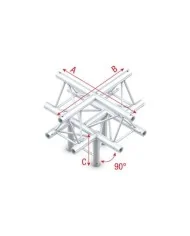 Cross + down 5-way, apex up GT30025