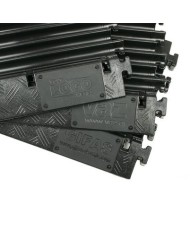 Pedane passacavo calpestabili antiscivolo in poliuretano nero-giallo