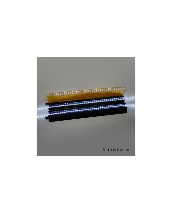 Pedana passacavo luminosa se attraversata da led:è translucida