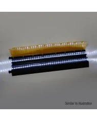 Pedana passacavo luminosa se attraversata da led:è translucida