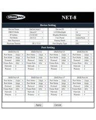 Interfaccia artNet DMX.Supporto per protocolli artnet, sACN e klingnet Interfaccia artNet DMX.Supporto per protocolli artnet, sACN e klingnet