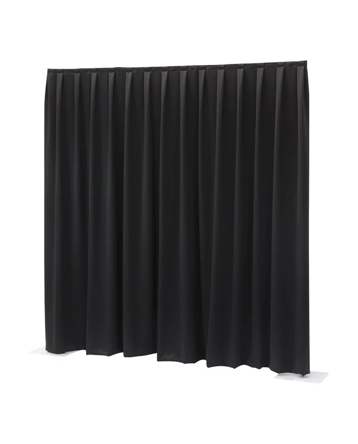 Tendaggio Oscurante Molton drappeggiato Nero 330(w) x 250(h)cm, Pipe and Drape MCS 300 g/m²