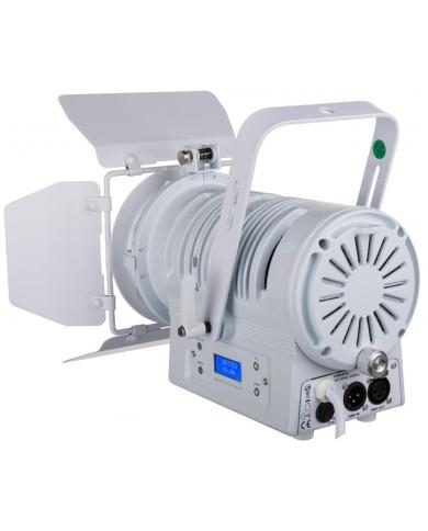 Elegante faro bianco a LED con zoom manuale 10° - 50°. LED da 50watt Elegante faro bianco a LED con zoom manuale 10° - 50°. LED da 50watt