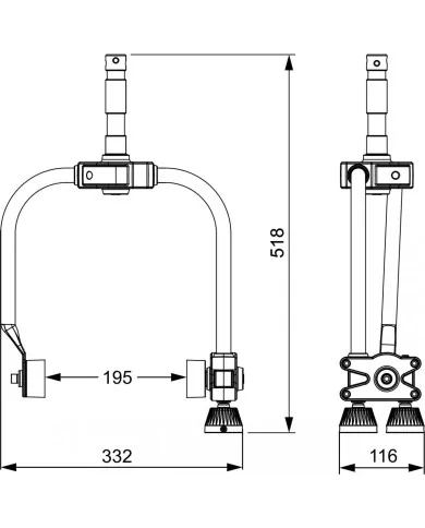 Staffa supporto per fari teatrali in studio TV o fotografico
