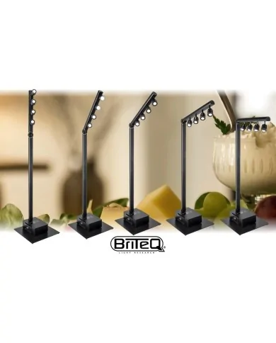 BT-AKKUPOLE Palo LED DMX Wireless a Batteria con proiettori 4x5W bianchi