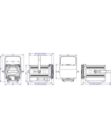 Bt-Theatre-400-tw proiettore Fresnel Professionale alte prestazioni Bt-Theatre-400-tw proiettore Fresnel Professionale alte prestazioni