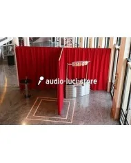 Fondale smontabile con struttura modulare e telo oscurante nero