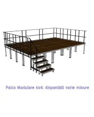 Palco con scala e parapetto
