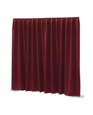 Tendaggio Rosso drappeggiato per fondale o camerino o separè di scena