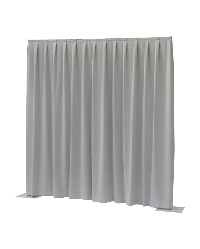 Tenda Dimout Drappeggiato Grigio Chiaro 300(l) x 300(h)cm, P&D Dimout 260 g/m²