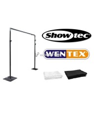 Tenda Pipe and Drape Molton 300 g/mq Colore nero - 400 (L) x 300 (A) cm - non plissettato Tenda Pipe and Drape Molton 300 g/mq Colore nero - 400 (L) x 300 (A) cm - non plissettato