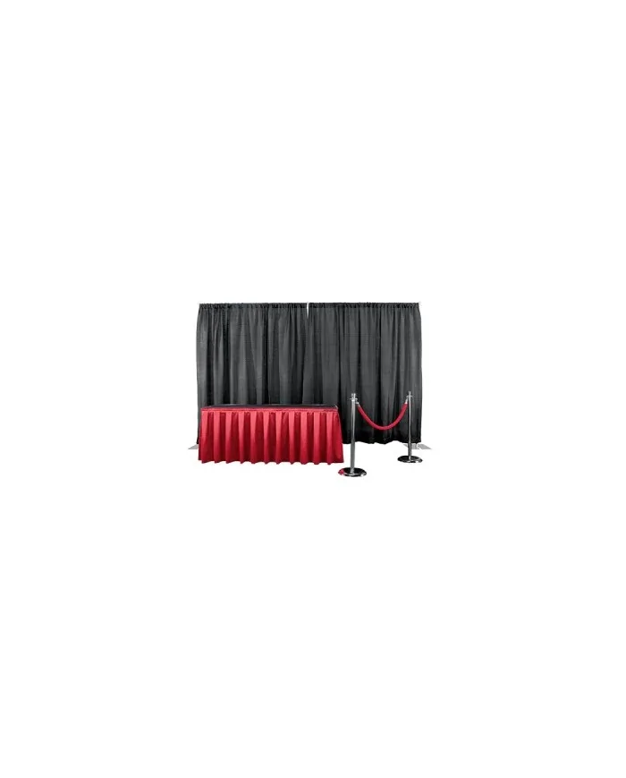 Tenda Pipe and Drape Molton 300 g/mq Colore nero - 400 (L) x 250 (A) cm - plissettato