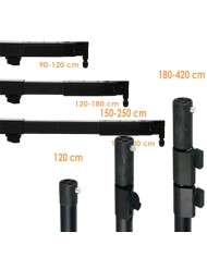 Tenda Pipe and Drape Molton 300 g/mq Colore nero - 400 (L) x 250 (A) cm - plissettato