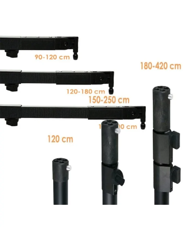 Tenda Pipe and Drape Molton 300 g/mq Colore nero - 400 (L) x 300 (A) cm - plissettato