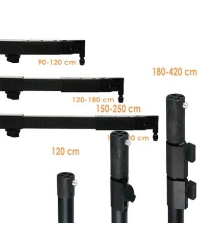 Tenda Pipe and Drape Molton 300 g/mq Colore nero - 400 (L) x 400 (A) cm - plissettato Tenda Pipe and Drape Molton 300 g/mq Colore nero - 400 (L) x 400 (A) cm - plissettato