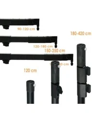 Tenda Pipe and Drape Molton 300 g/mq Colore nero - 400 (L) x 400 (A) cm - plissettato