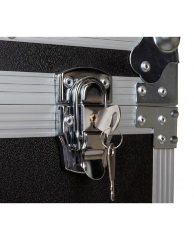 Impianto Luci con 4 fari testa mobile in baule fly case per trasporto Impianto Luci con 4 fari testa mobile in baule fly case per trasporto