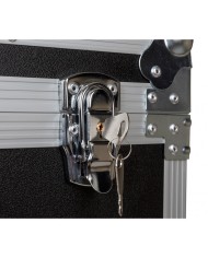 Impianto Luci con 4 fari testa mobile in baule fly case per trasporto