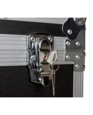 Impianto Luci con 4 fari testa mobile in baule fly case per trasporto