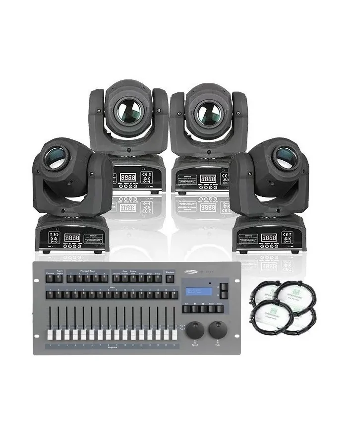 impianto luci con teste mobili per dj set