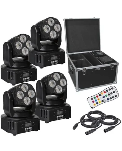 set da 4 motorizzati wash in fly case